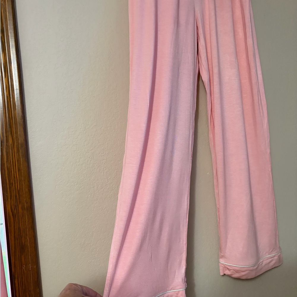 Frederick's Of Hollywood Katarina Eve Pink Lounge PJ Set NWT Sz M Soft Sleepwear - Picture 4 of 10